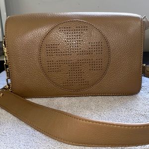 Tory Burch Nude Flap Crossbody